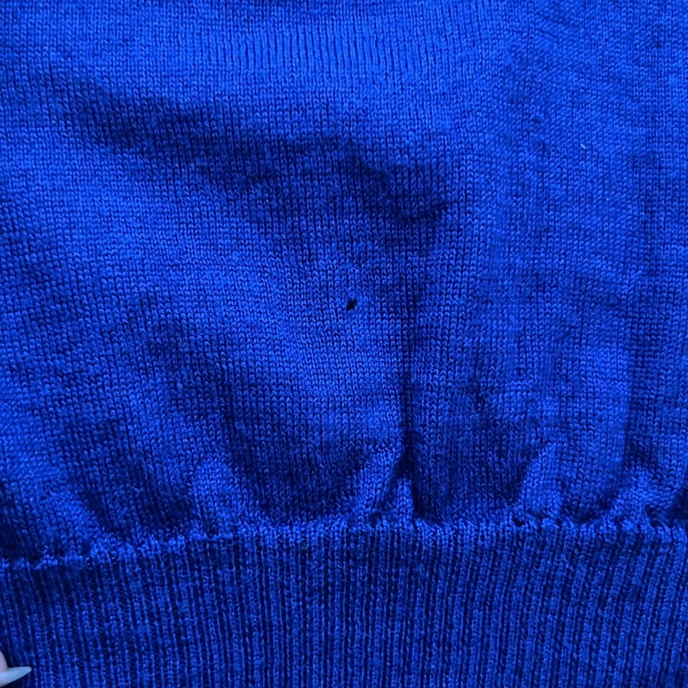 Wool Silk Blend Tank Top in Royal Blue - Picture 4 of 5